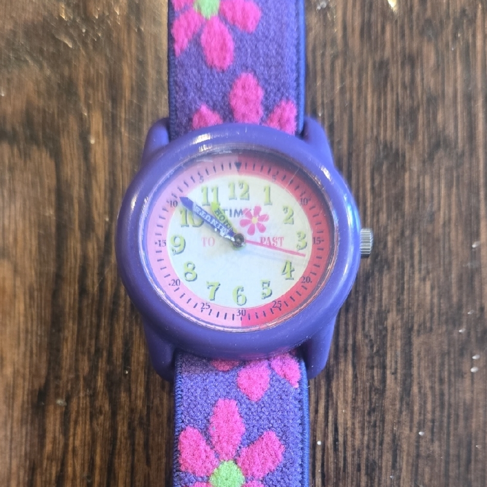 Timex Purple and Pink Kids Flower Watch